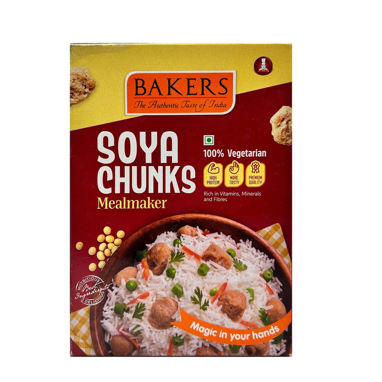 BAKERS Soya Chunk Mealmaker Pack of 3 (200 gm x 3) - Pluugin Store