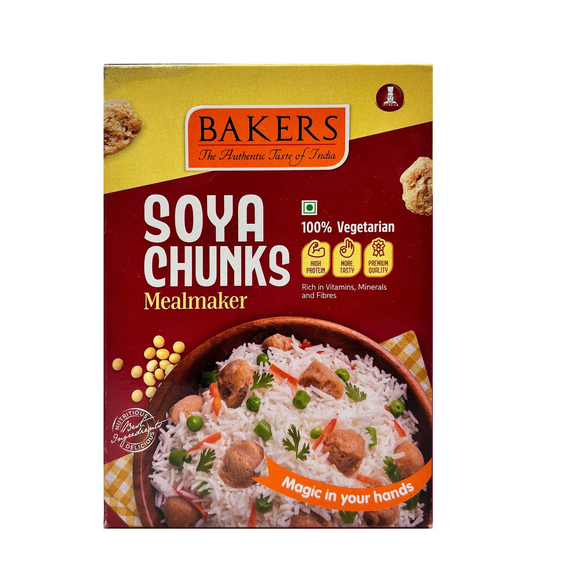 BAKERS Soya Chunk Mealmaker Pack of 3 (200 gm x 3) - Pluugin Store