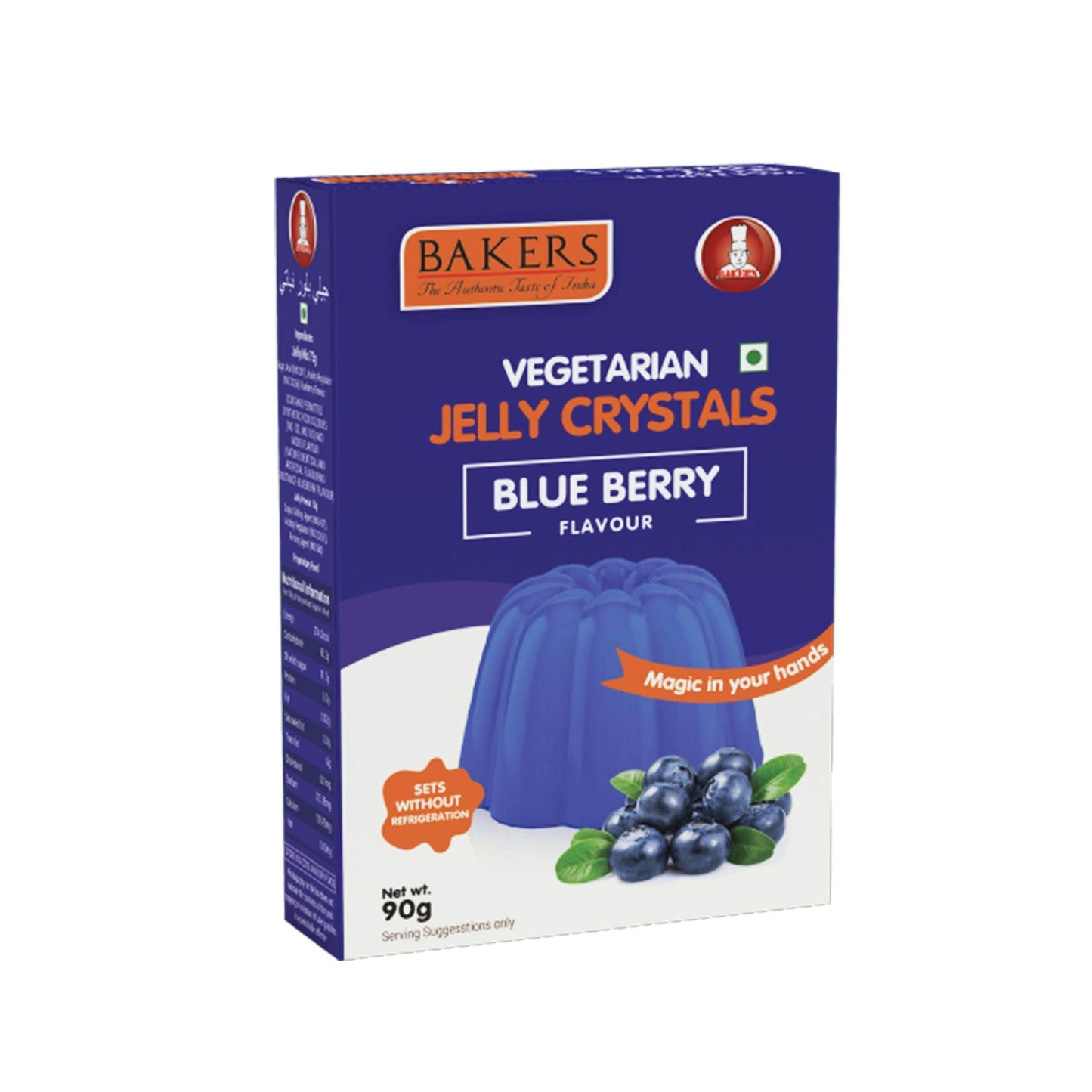 BAKERS Jelly Crystals Blueberry Flavour Pack of 3 (90 gm x 3) - Pluugin Store