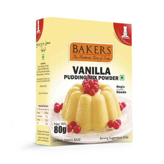BAKERS Pudding Mix Powder Vanilla Flavour Pack of 3 (80 gm x 3) - Pluugin Store