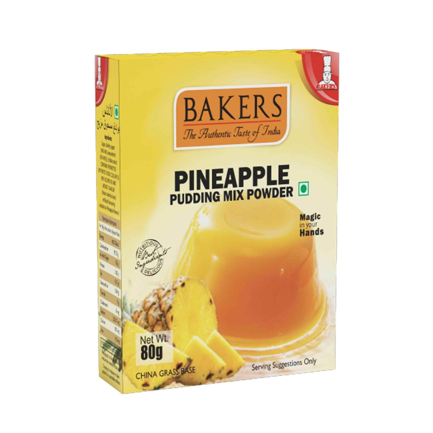 BAKERS Pudding Mix Powder Pineapple Flavour Pack of 3 (80 gm x 3) - Pluugin Store