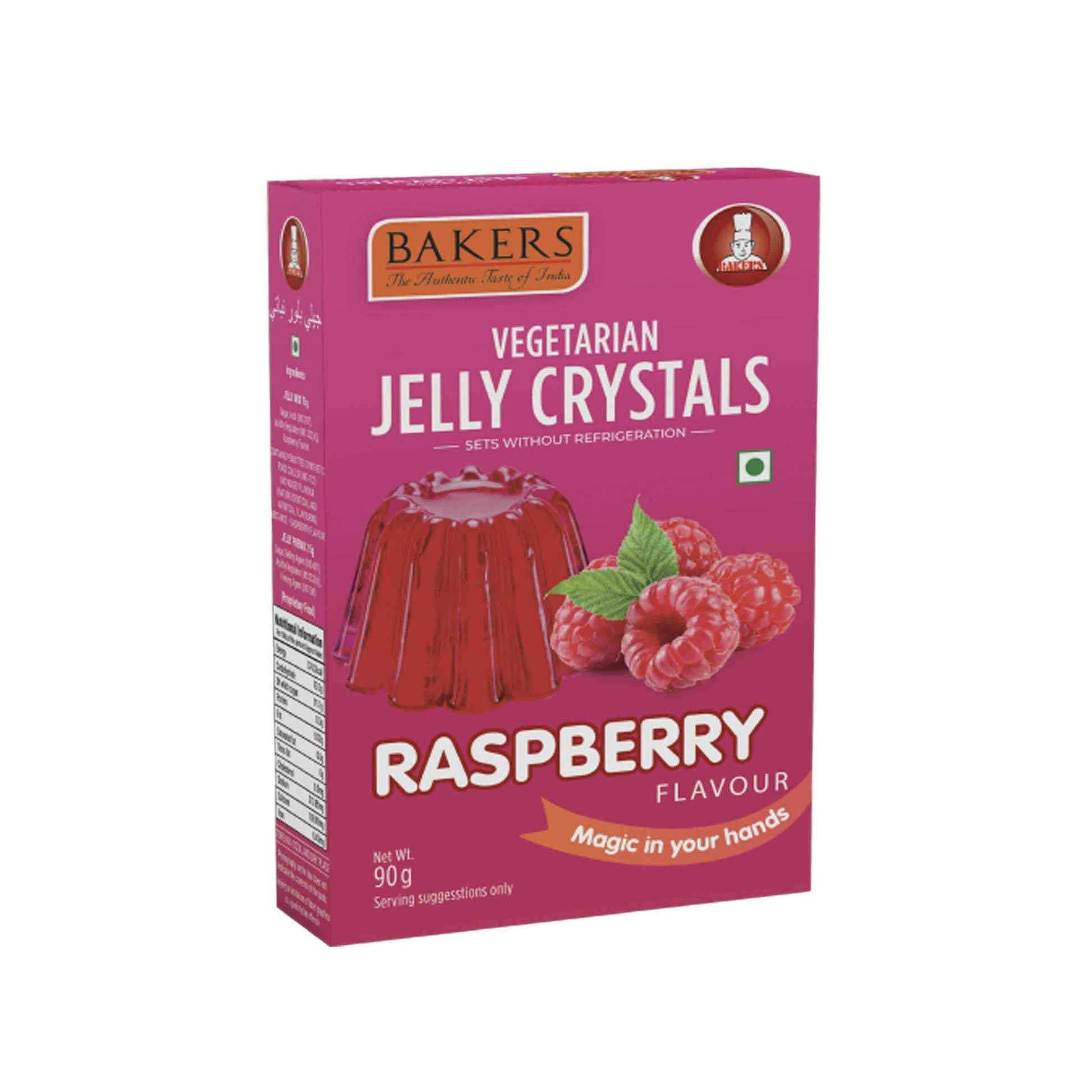 BAKERS Jelly Crystals Raspberry Flavour Pack of 3 (90 gm x 3) - Pluugin Store