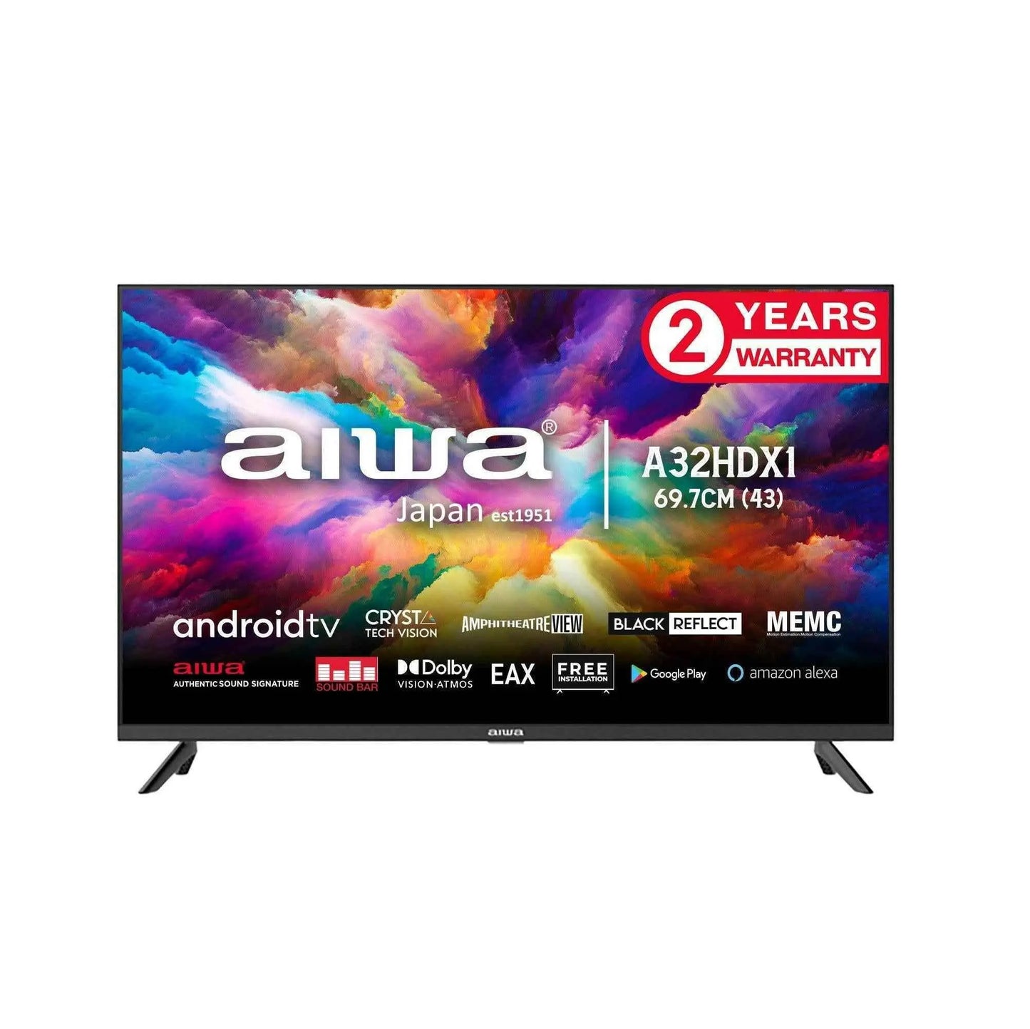 AIWA MAGNIFIQ 80 cm (32 inches) HD Smart Android LED TV Crystal Vision Technology with Google Play Alexa, (Black) (Model 2022) 1 Year Warranty Black - Pluugin Store