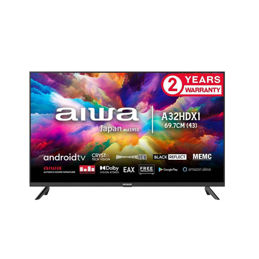 AIWA MAGNIFIQ 80 cm (32 inches) HD Smart Android LED TV Crystal Vision Technology with Google Play Alexa, (Black) (Model 2022) 1 Year Warranty Black - Pluugin Store