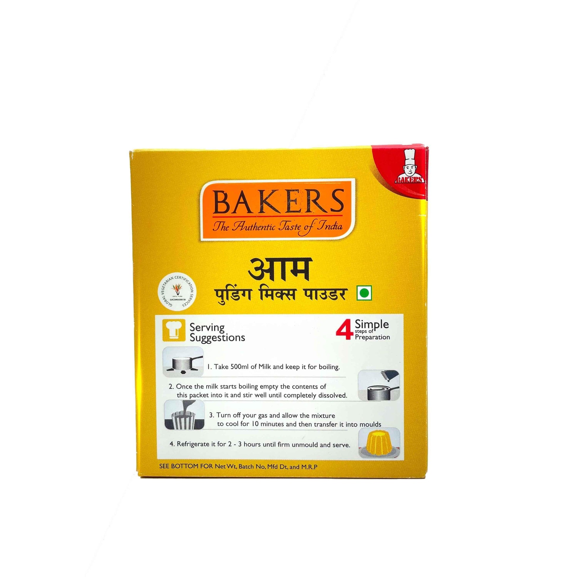 BAKERS Pudding Mix Powder Mango Flavour Pack of 3 (80 gm x 3) - Pluugin Store
