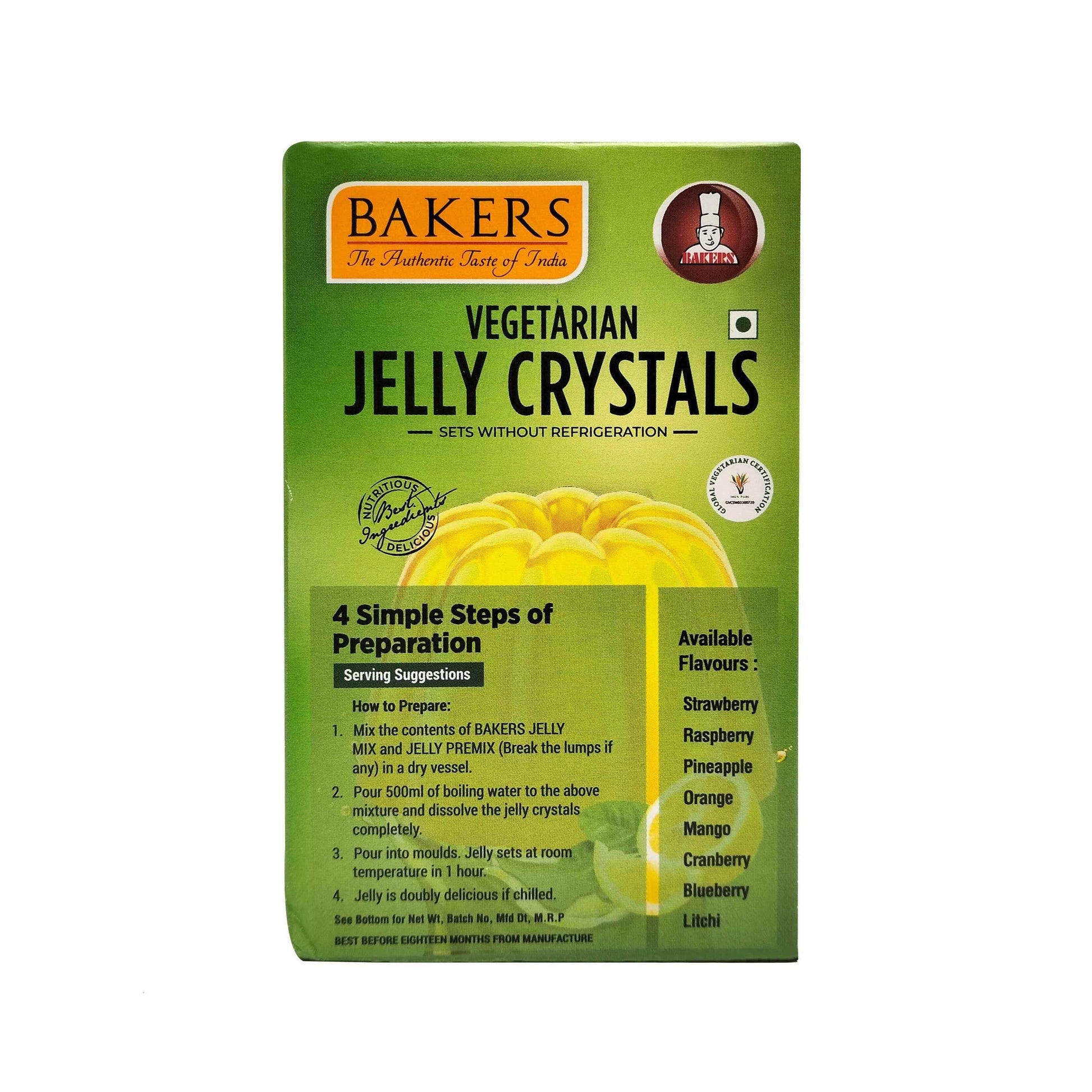 BAKERS Jelly Crystals Lemon Flavour Pack of 3 (90 gm x 3) - Pluugin Store