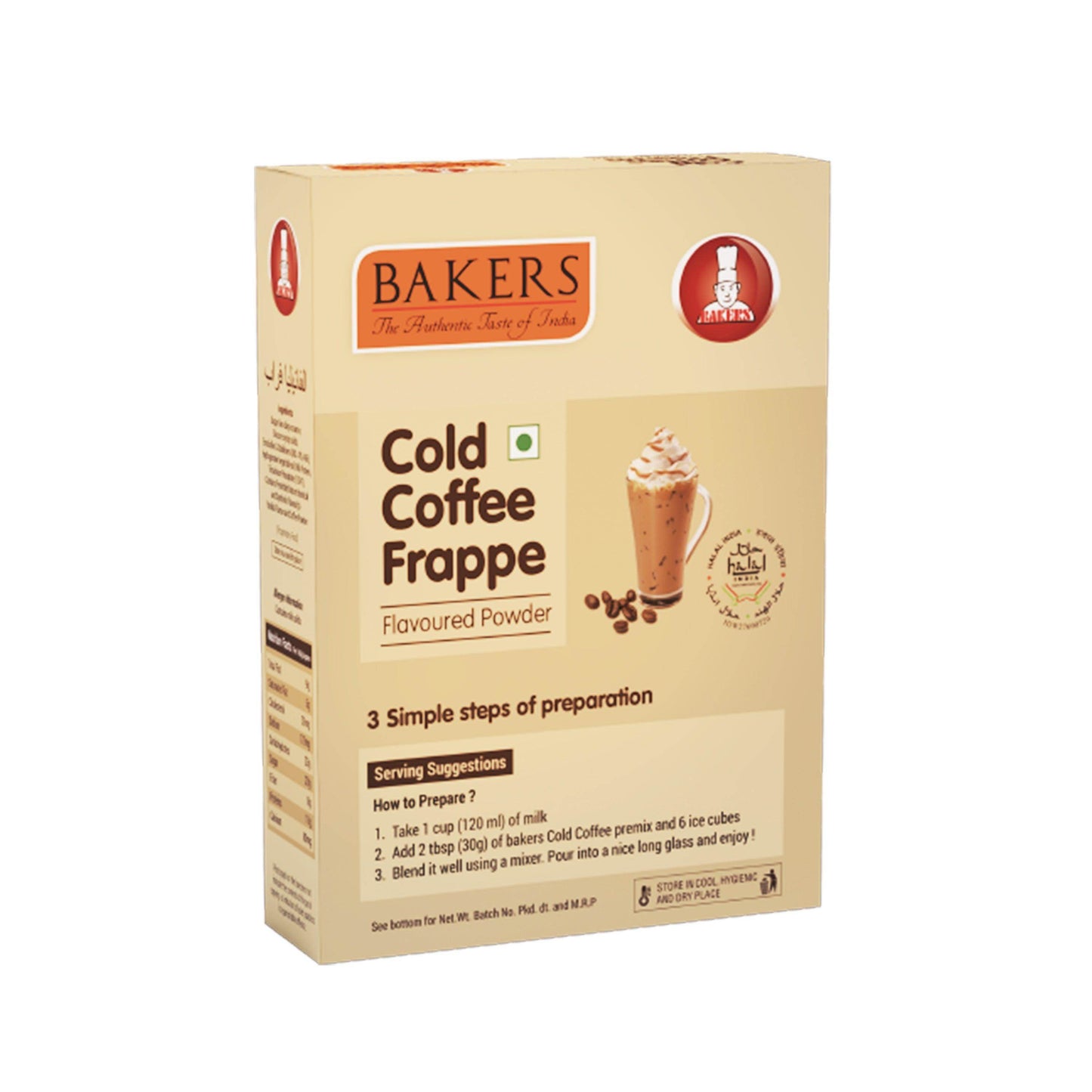 TWIN TEMPTATION PACK 1 - BAKERS Belgian Choco + Cold Coffe Flavour Frappe Powder Pack of 4 (100 gm x 4) - Pluugin Store