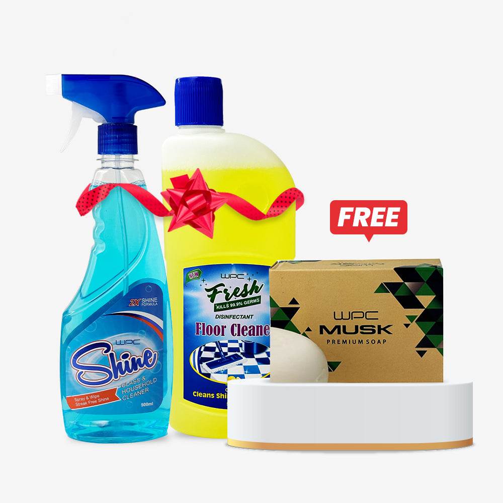 WPC Glass Cleaner + Bathroom Cleaner (FREE SOAP) - Pluugin Store