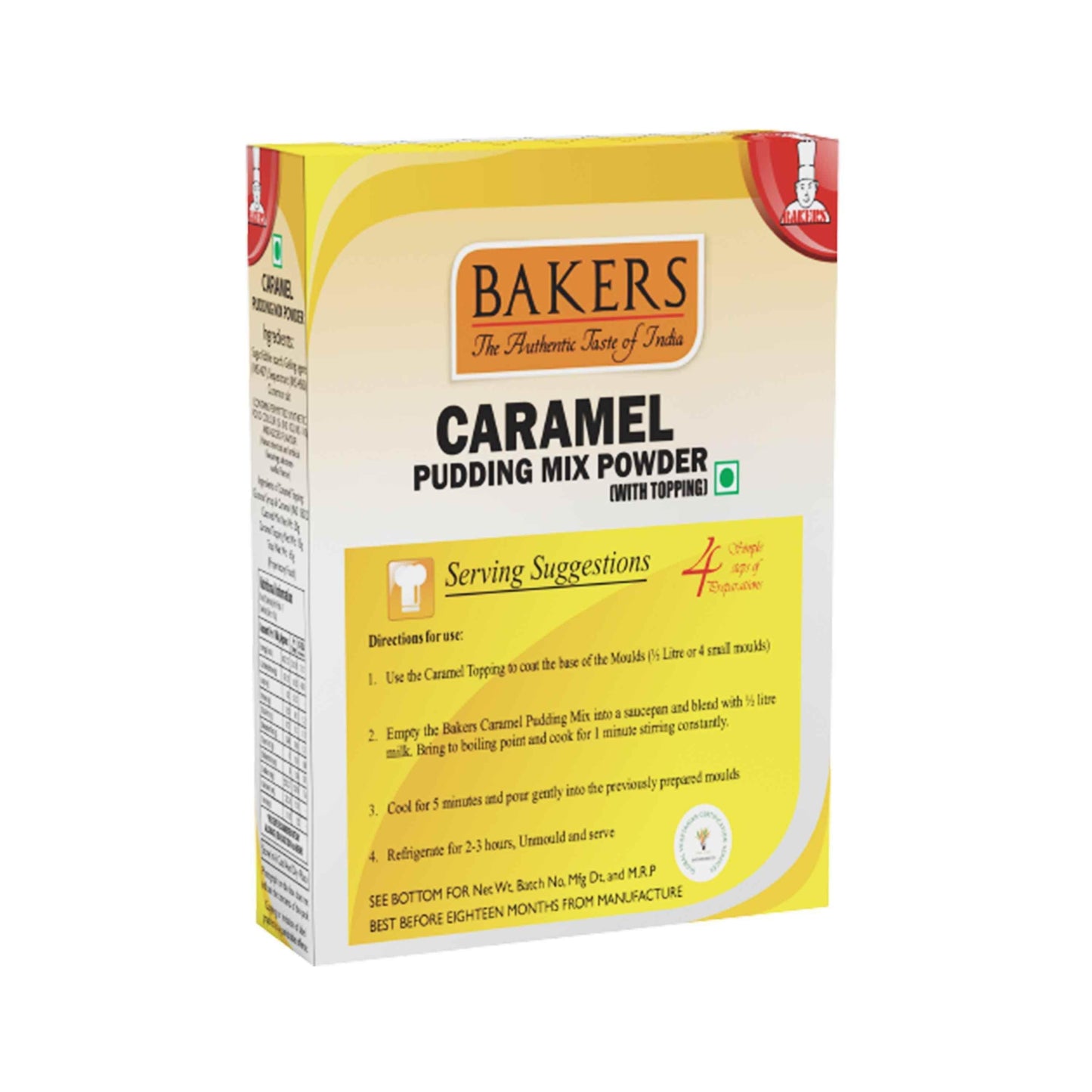 BAKERS Pudding Mix Powder Caramel Flavour Pack of 3 (65 gm x 3) - Pluugin Store