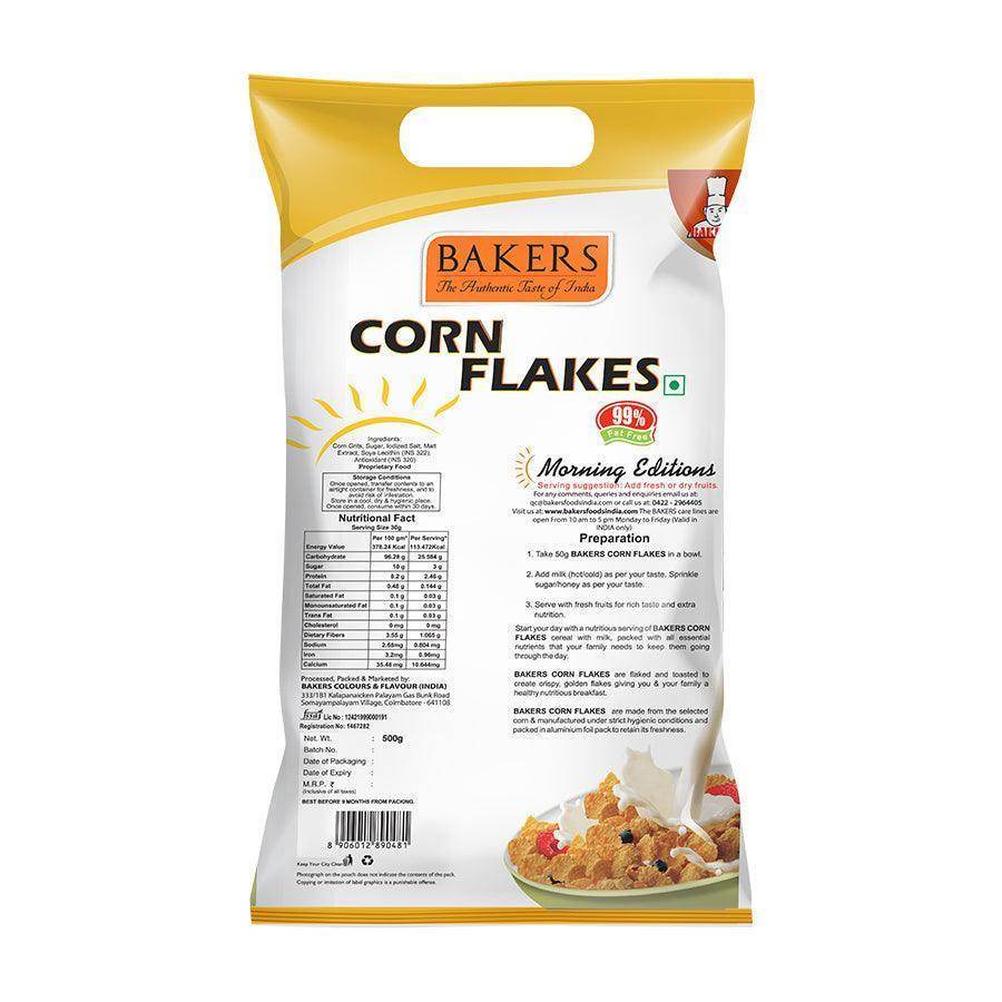 BAKERS Corn Flakes Naturally Cholesterol-Free (500gm*2) (Pack of 2) - Pluugin Store