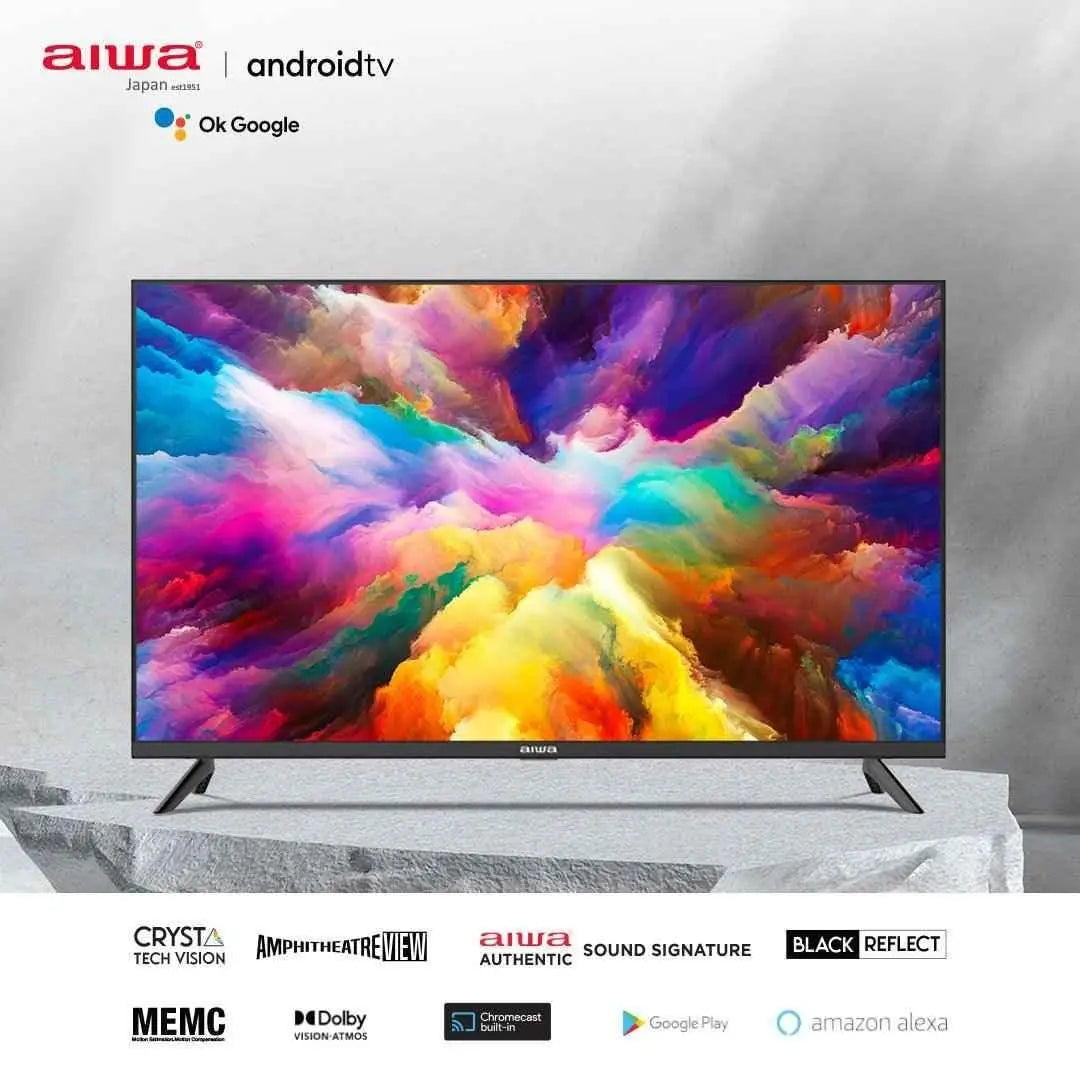 AIWA MAGNIFIQ 80 cm (32 inches) HD Smart Android LED TV Crystal Vision Technology with Google Play Alexa, (Black) (Model 2022) 1 Year Warranty Black - Pluugin Store