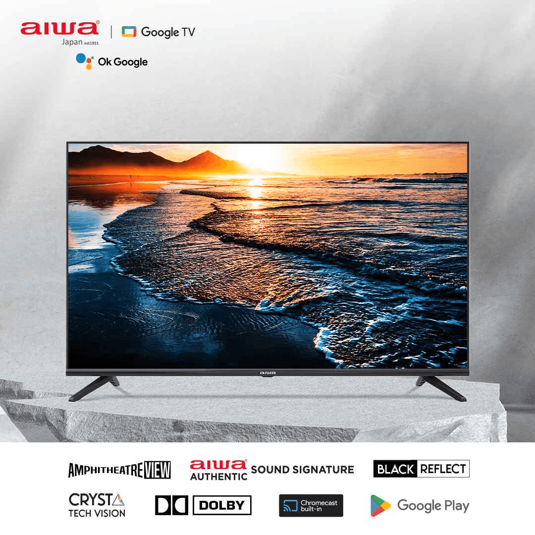 AIWA MAGNIFIQ 80 cm (32 inches) HD Ready Smart LED Google TV Crystal Vision Technology with Google Play Alexa (Model 2023) 1+1 Year Warranty - Pluugin Store