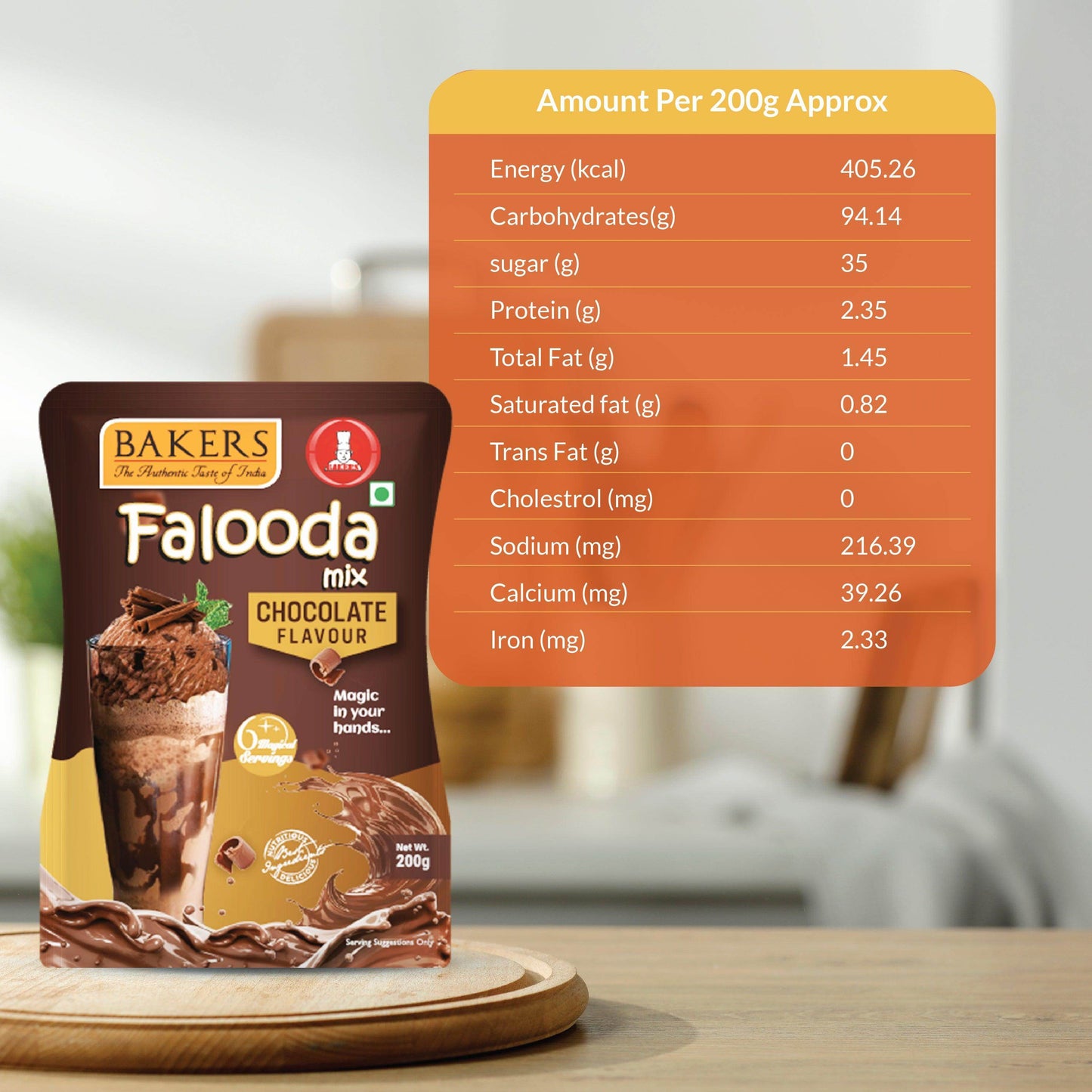 BAKERS Falooda Mix Powder Chocolate Flavour 200 gm - Pluugin Store