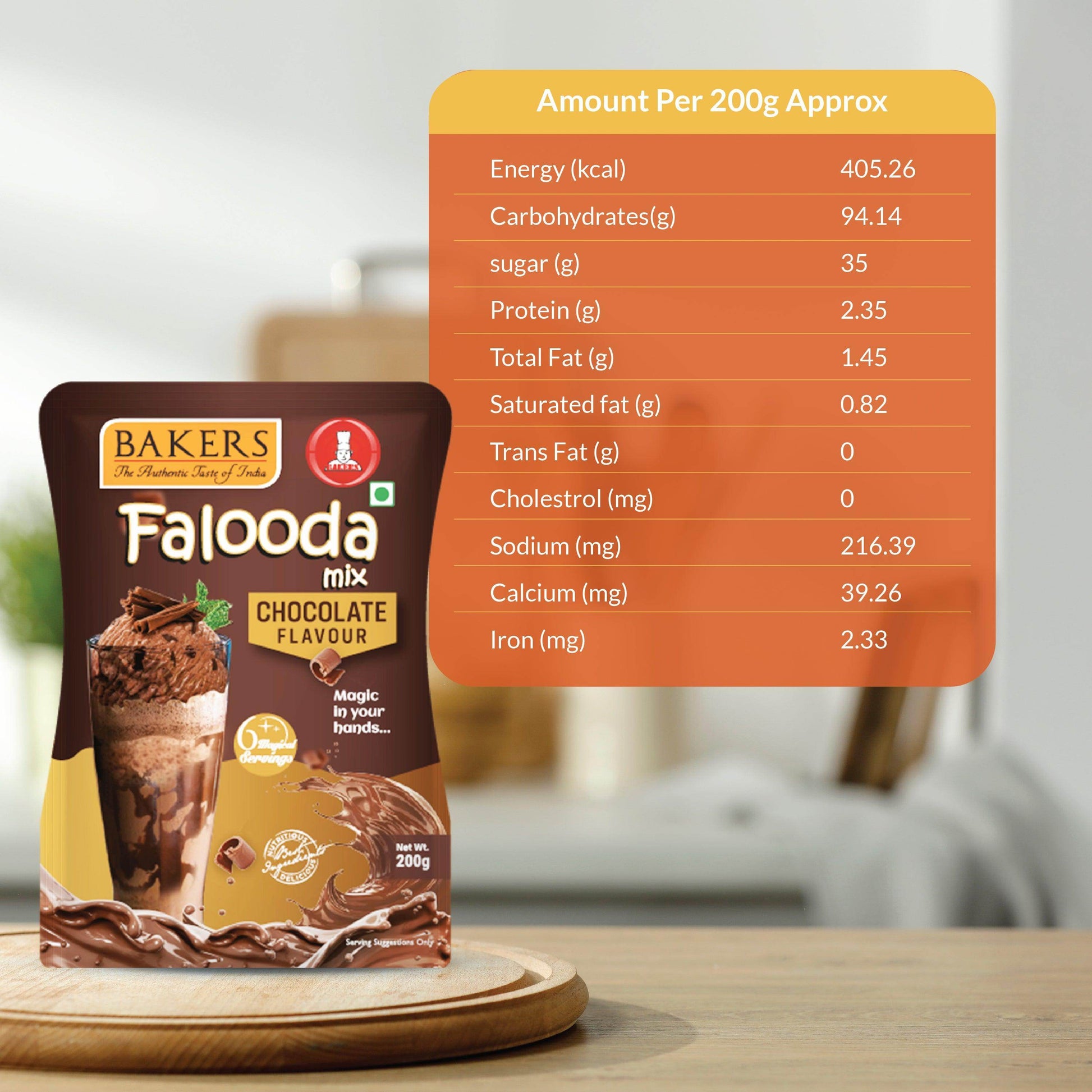 BAKERS Falooda Mix Powder Chocolate Flavour 200 gm - Pluugin Store