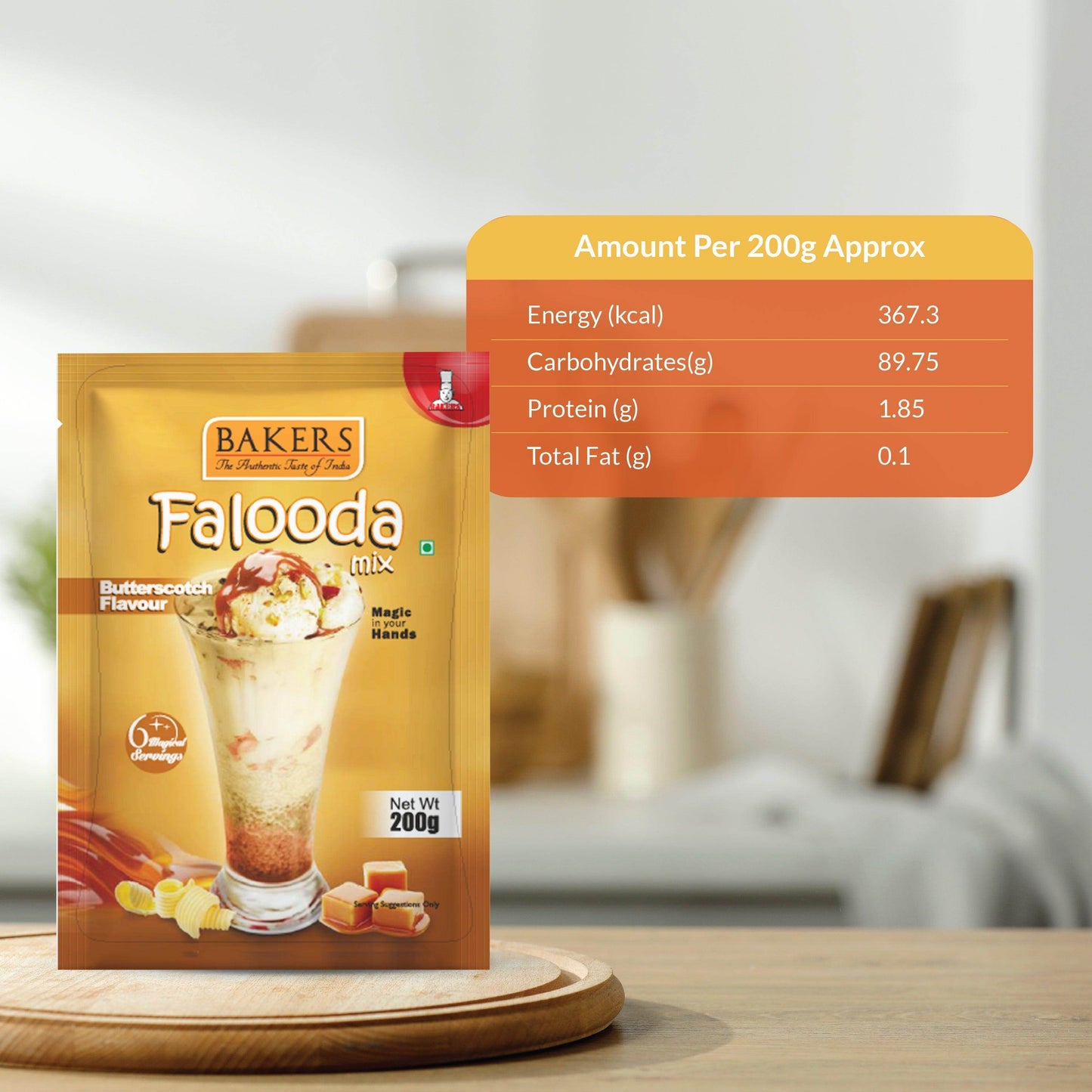 BAKERS Falooda Mix Powder Butterscotch Flavour 200 gm - Pluugin Store