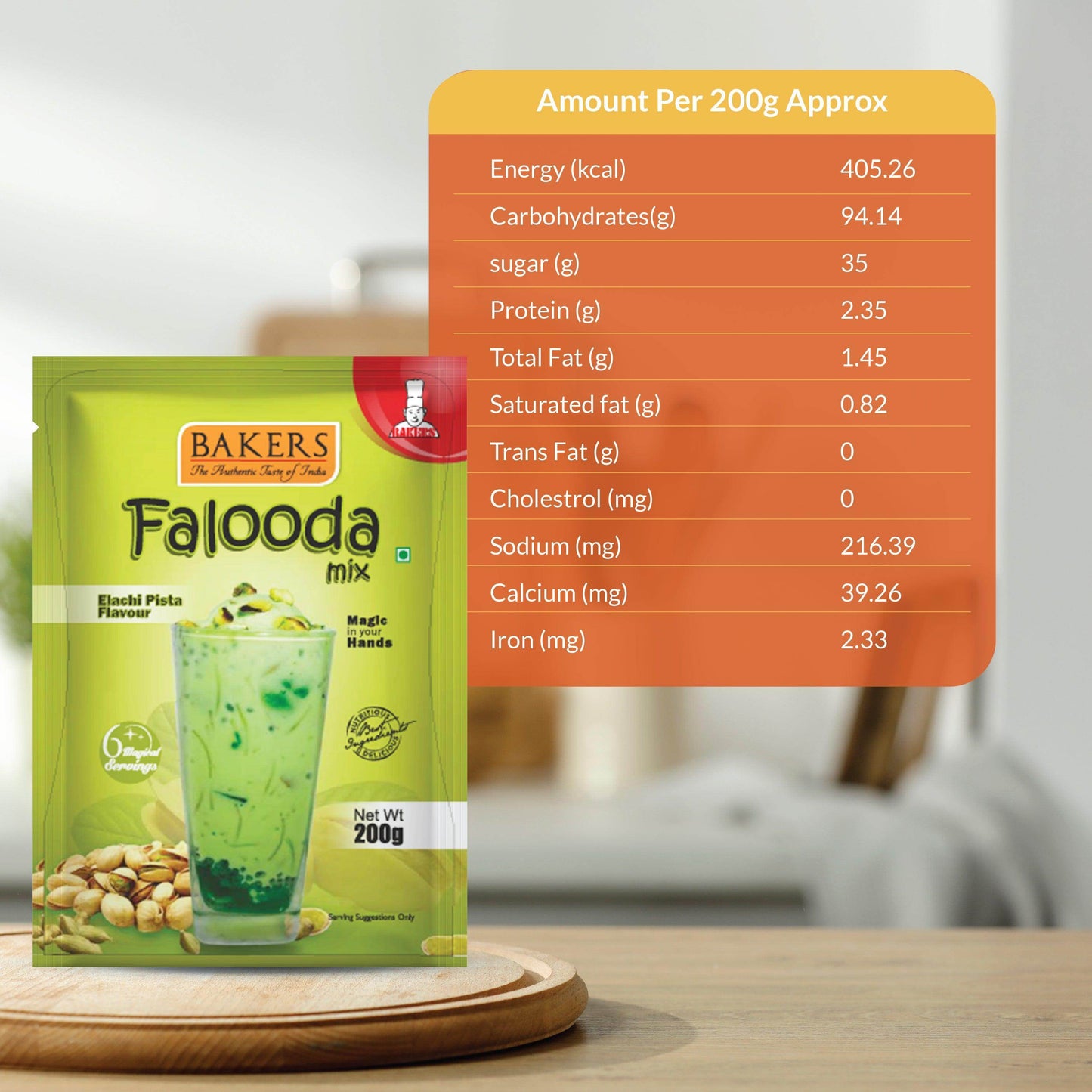 BAKERS Falooda Mix Powder Elachi Pista Flavour 200 gm - Pluugin Store