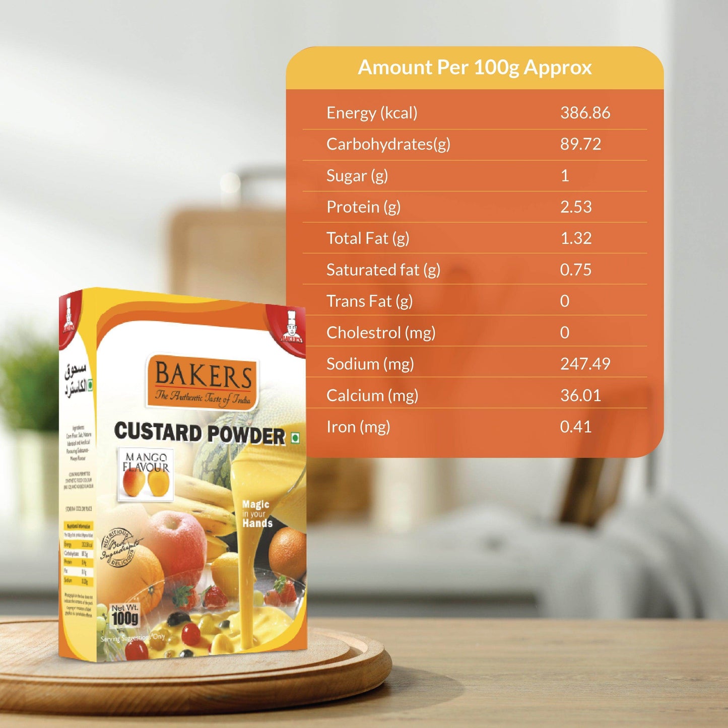 BAKERS Custard Powder Mango Flavour - Pluugin Store