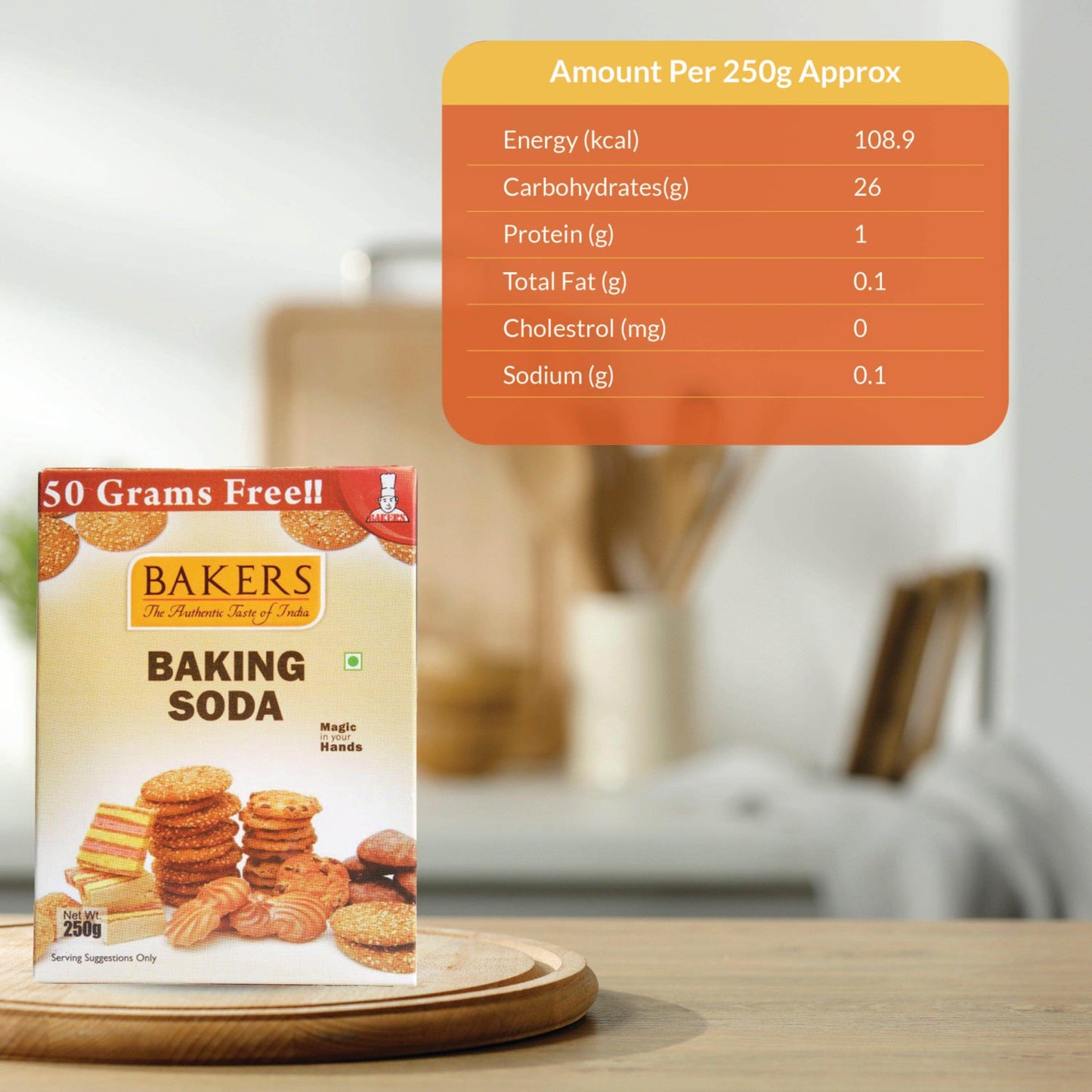 BAKERS Baking Soda Pack of 3 (250 gm x 3) - Pluugin Store