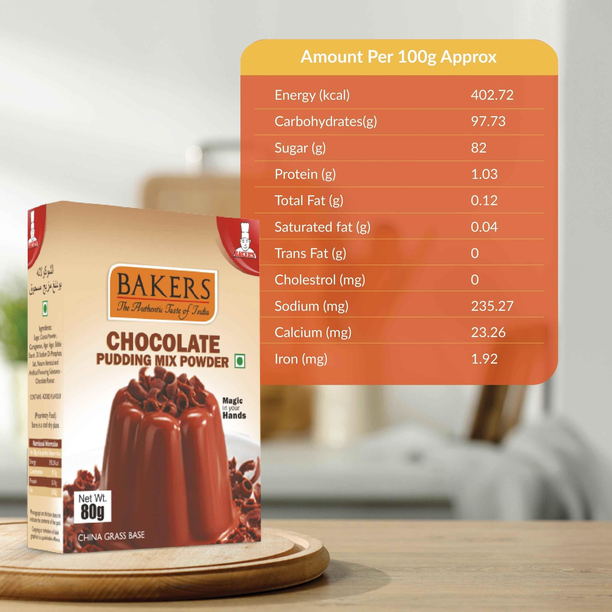 BAKERS Pudding Mix Powder Chocolate Flavour Pack of 3 (80 gm x 3) - Pluugin Store