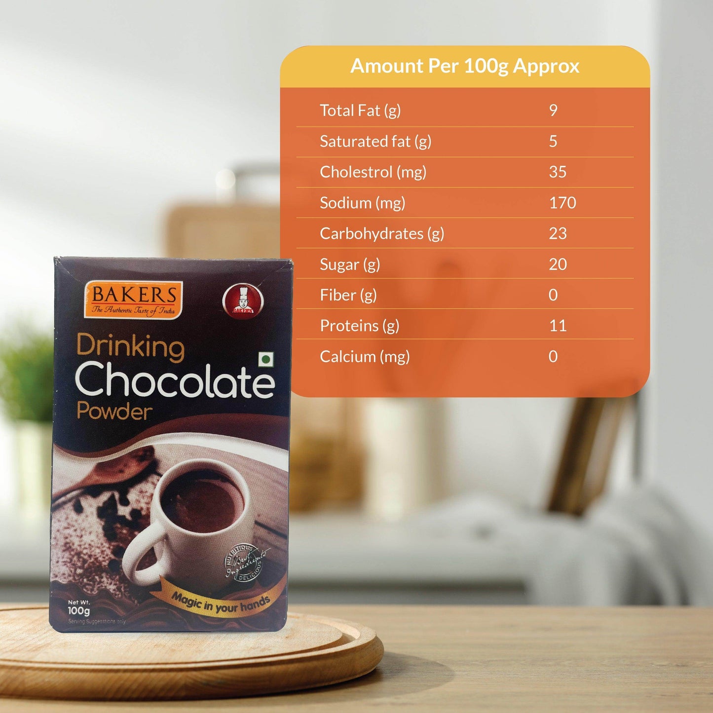 BAKERS Drinking Chocolate Powder Pack of 3 (100 gm x 3) - Pluugin Store