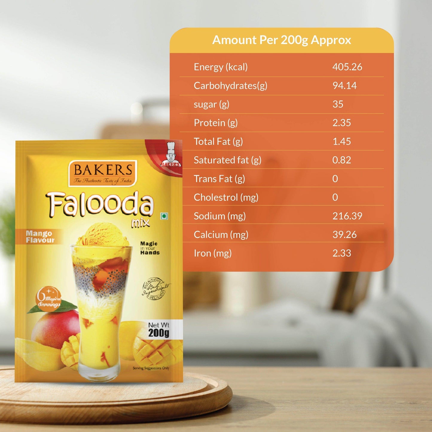 BAKERS Falooda Mix Powder Mango + Rose + Butter Scotch Flavour (200 gm) Pack of 3 - Pluugin Store