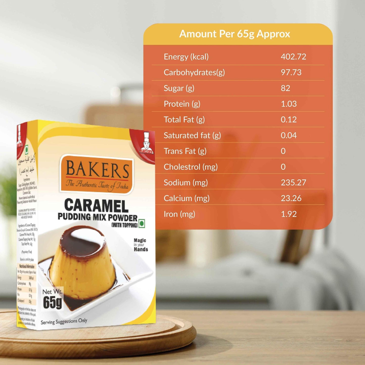BAKERS Pudding Mix Powder Caramel Flavour Pack of 3 (65 gm x 3) - Pluugin Store