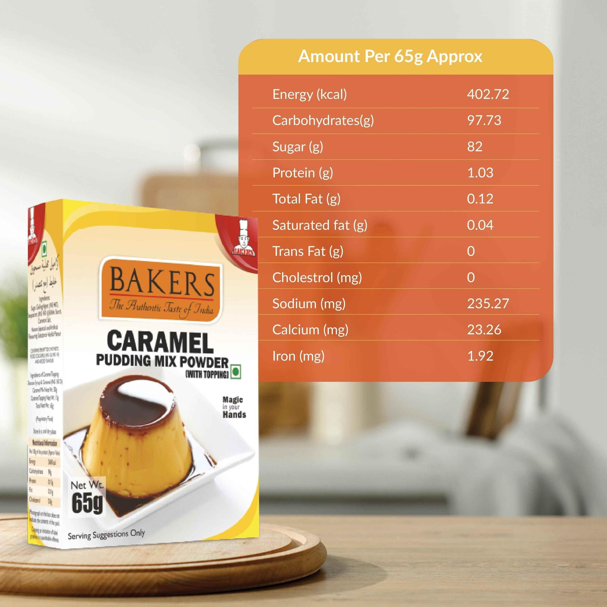 BAKERS Pudding Mix Powder Caramel Flavour Pack of 3 (65 gm x 3) - Pluugin Store