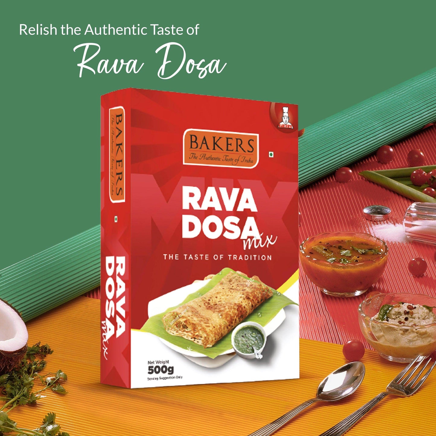 BAKERS Rava Dosa Mix Pack of 3 (500 gm x 3) - Pluugin Store