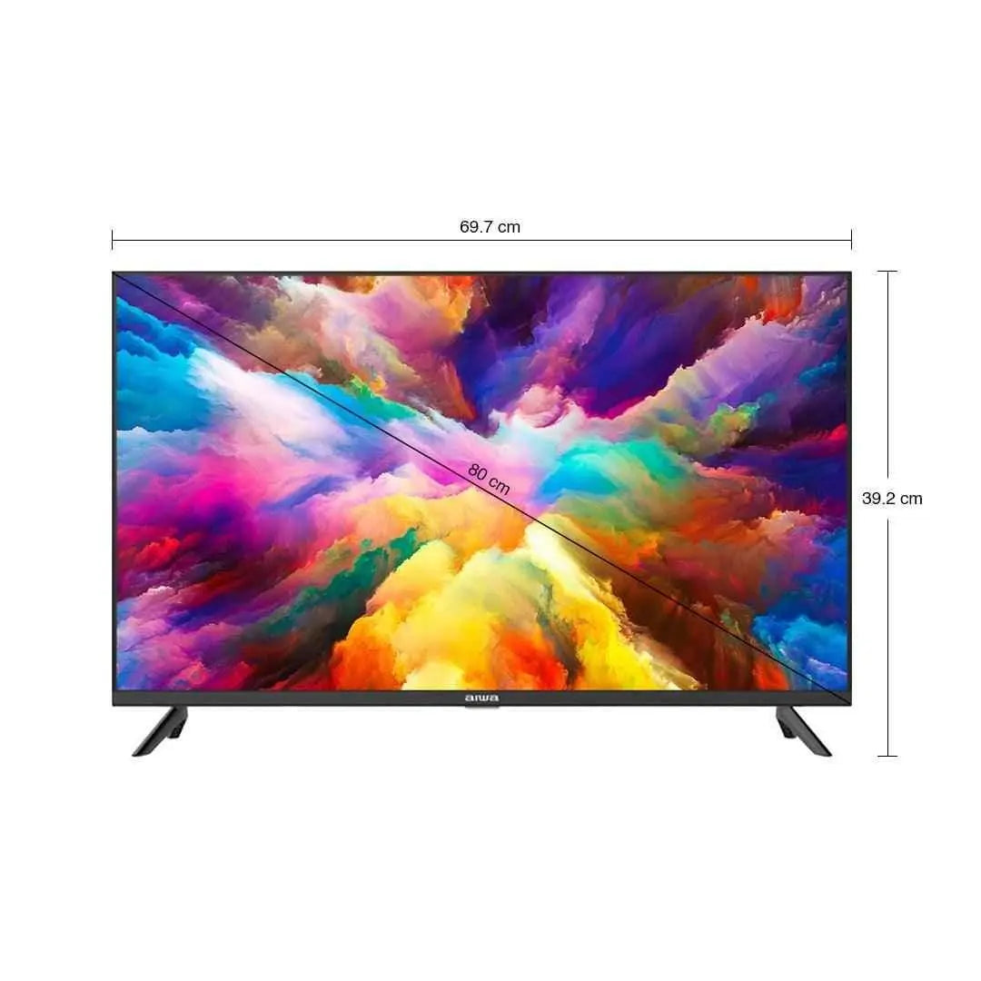 AIWA MAGNIFIQ 80 cm (32 inches) HD Smart Android LED TV Crystal Vision Technology with Google Play Alexa, (Black) (Model 2022) 1 Year Warranty Black - Pluugin Store