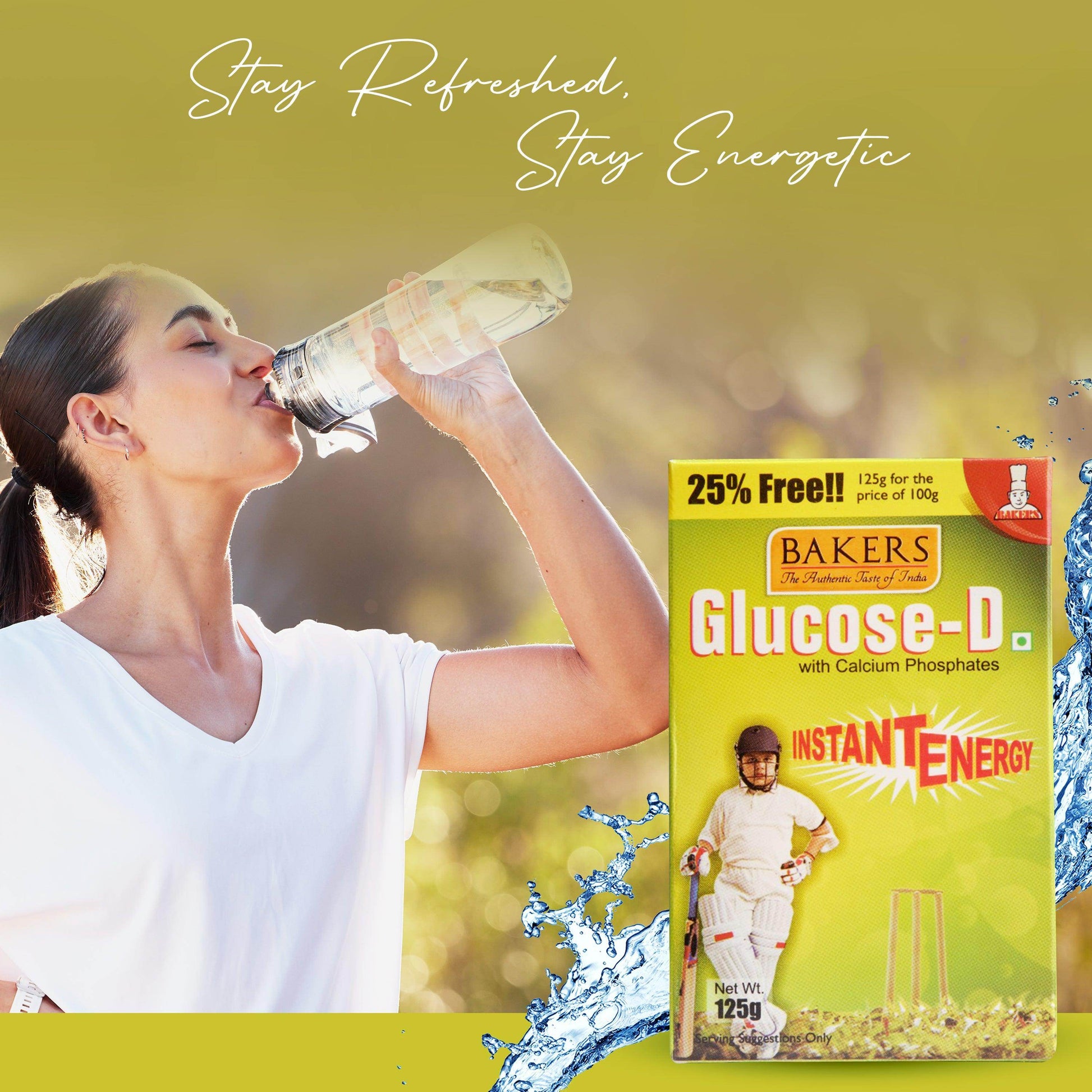 BAKERS Glucose D Instant Energy Glucose Powder 125gm - Pluugin Store