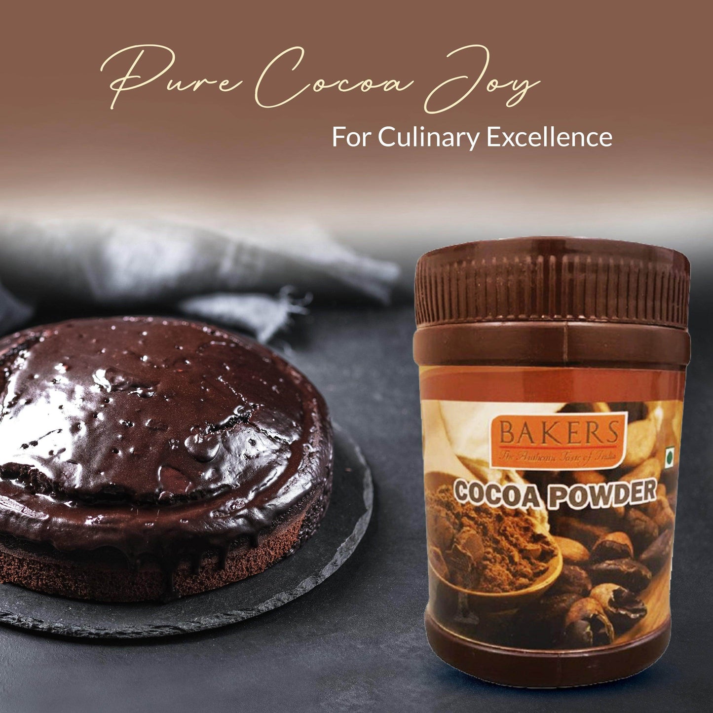 BAKERS Cocoa Powder Pack of 3 (100 gm Jar x 3) - Pluugin Store
