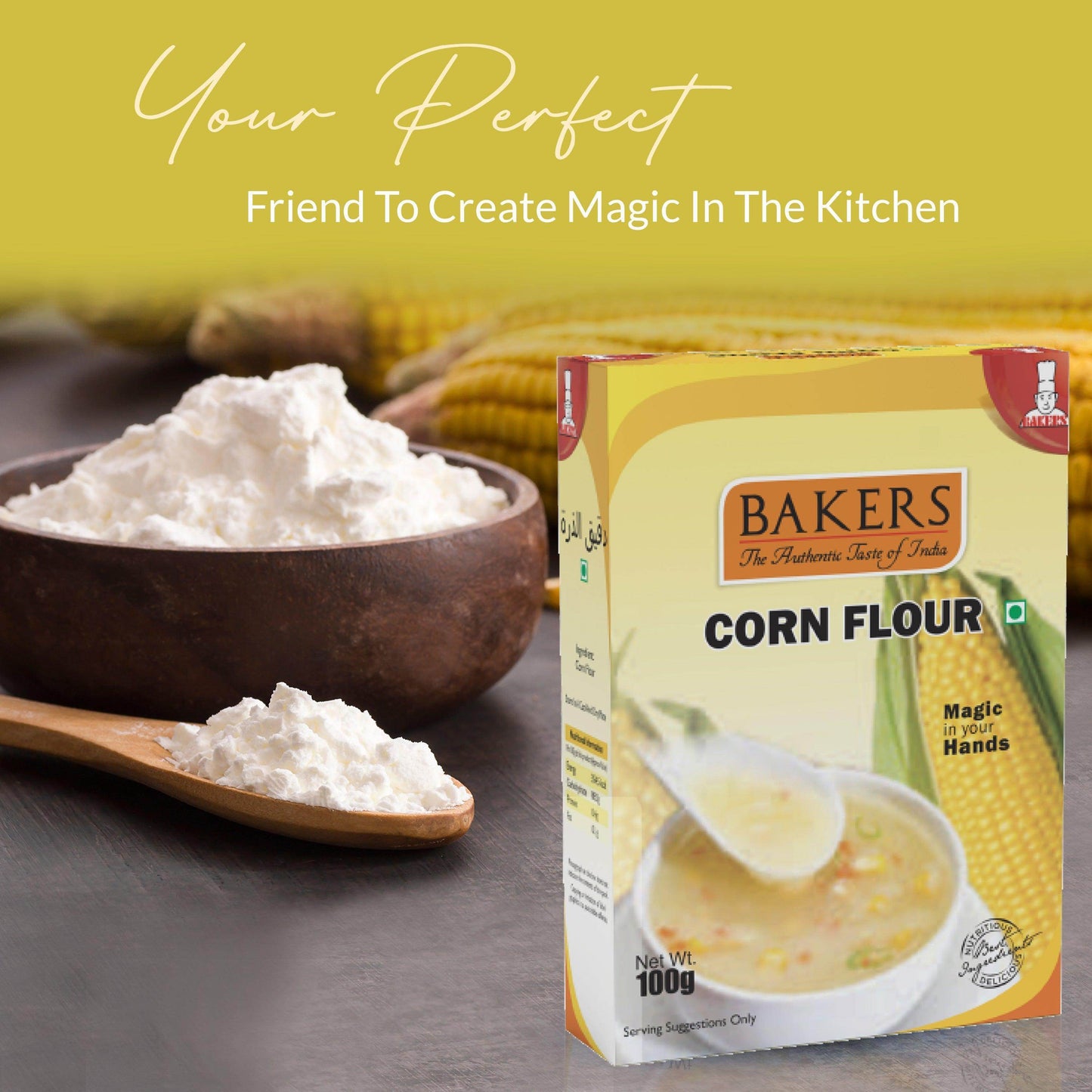 BAKERS Corn Flour Pack of 1 (100 gm x 1) - Pluugin Store