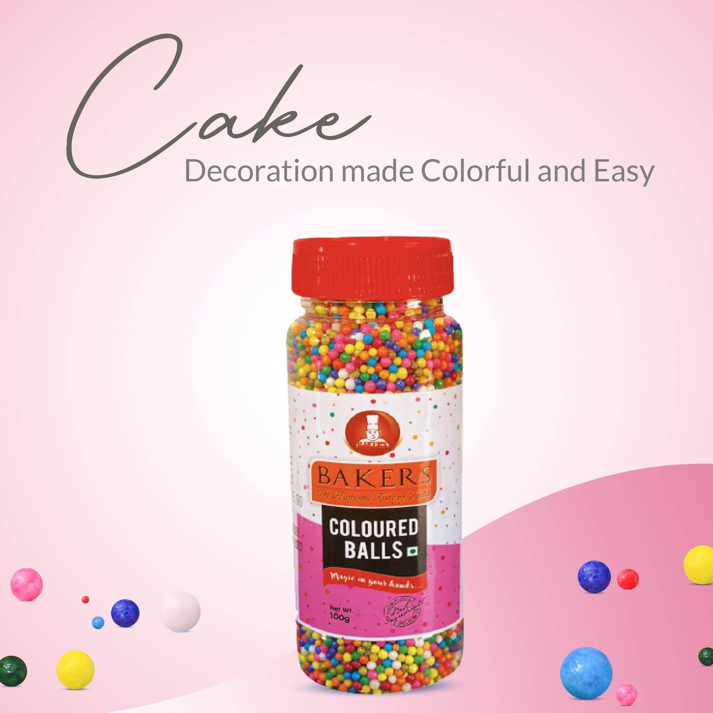 BAKERS Sprinklers Coloured Balls Pack of 3 (100 gm x 3) - Pluugin Store