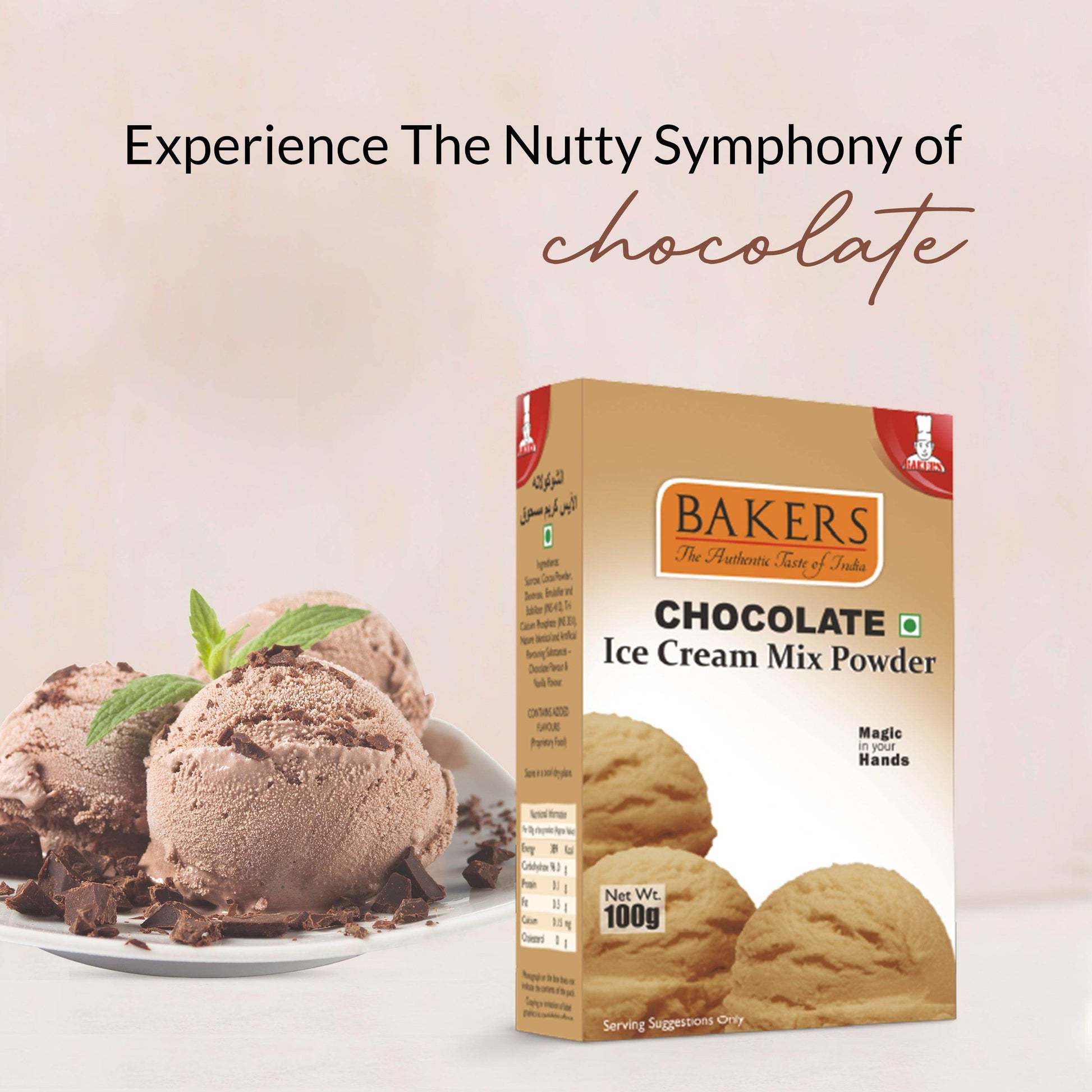 BAKERS Ice Cream Mix Powder Chocolate Flavour - Pluugin Store