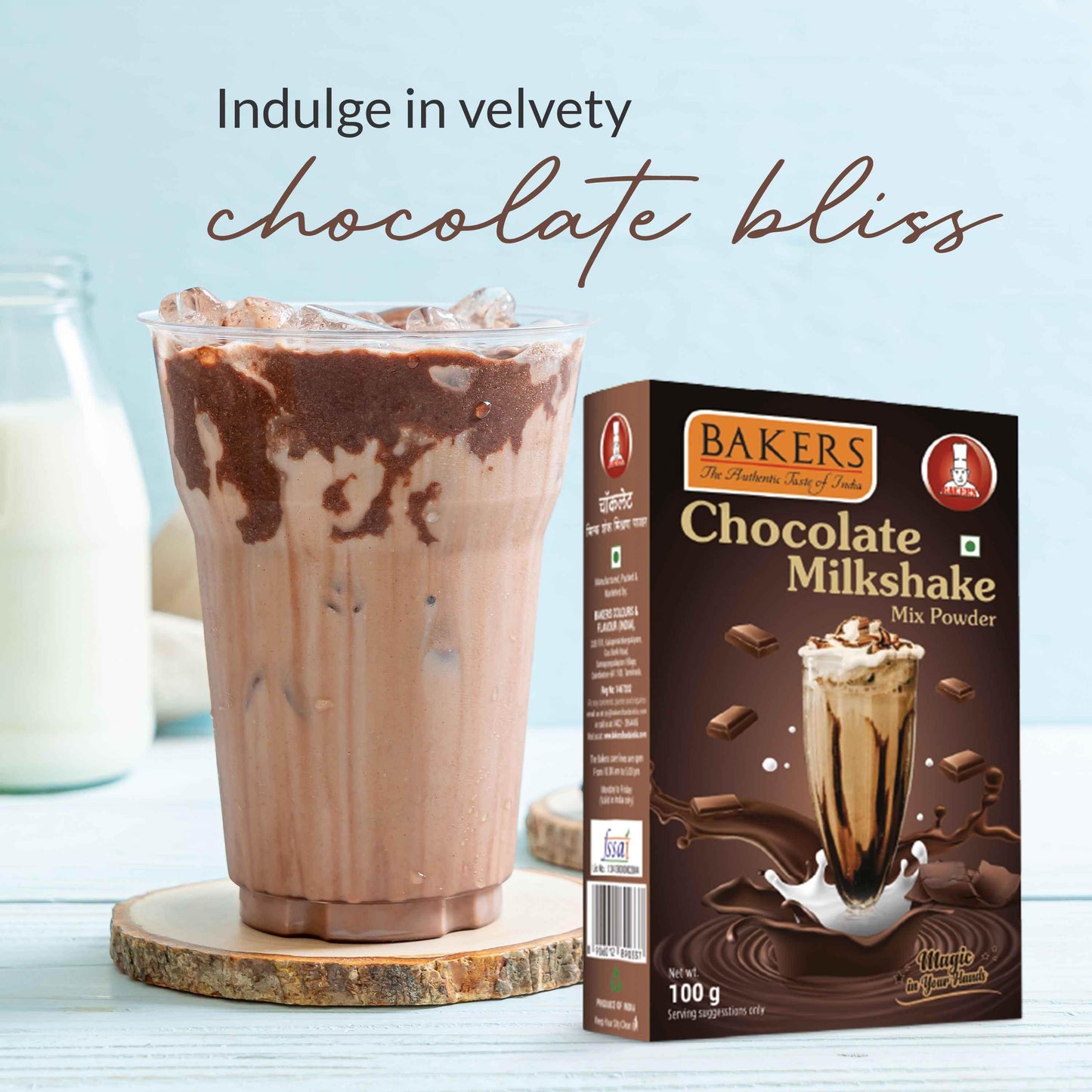 Bakers Chocolate Milkshake Mix Powder 100gm - Pluugin Store