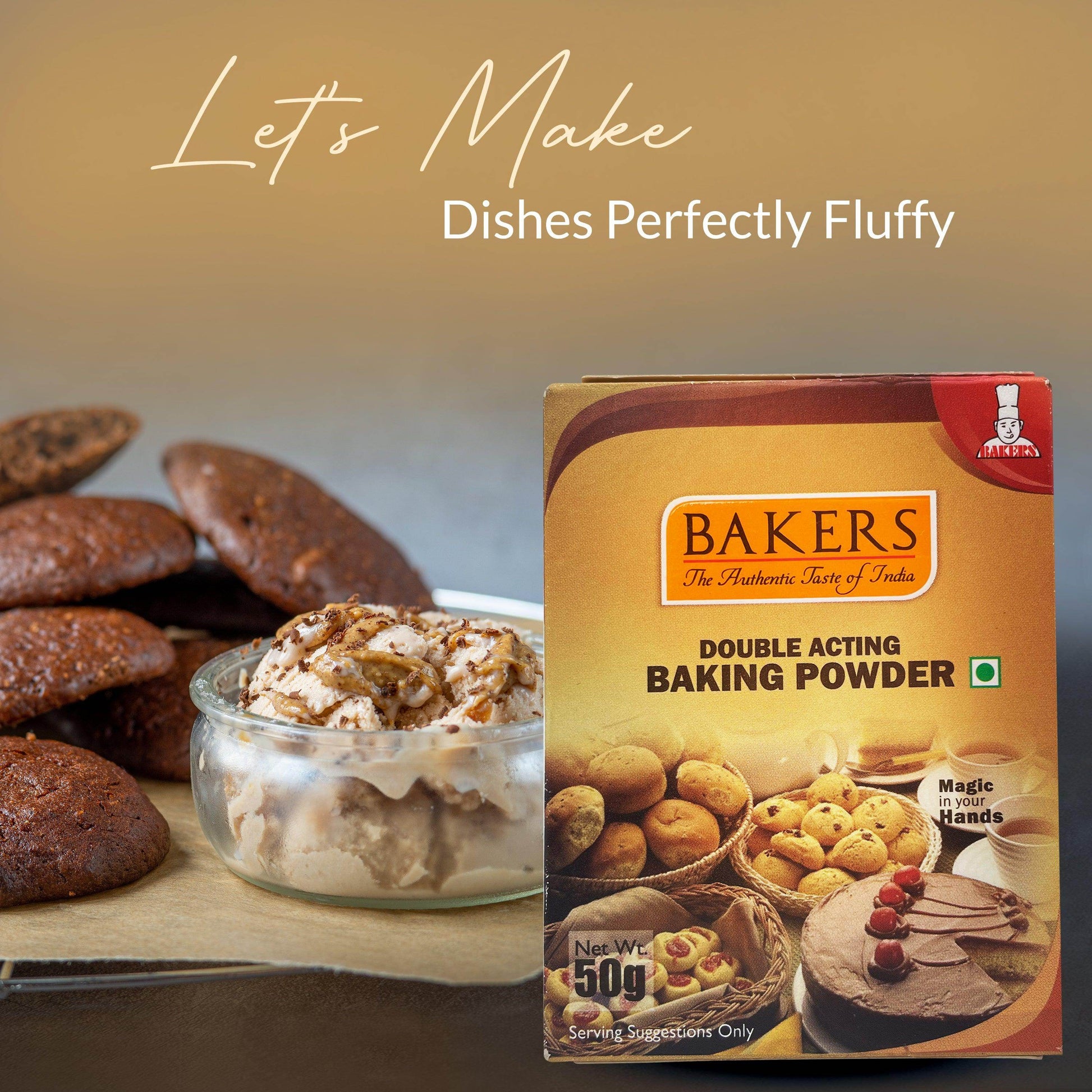 BAKING POWDER COMBO - BAKERS Double Acting Baking Powder Pack of 4 (50 gm x 4) - Pluugin Store