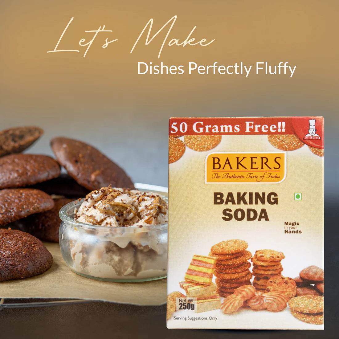 VANILLA CAKE MIX - BAKERS Baking Soda 100gm + BAKING Soda Jar 100gm+ ICING SUGAR + CHOCO CHIPS + Whipping Cream Vanilla - Pluugin Store
