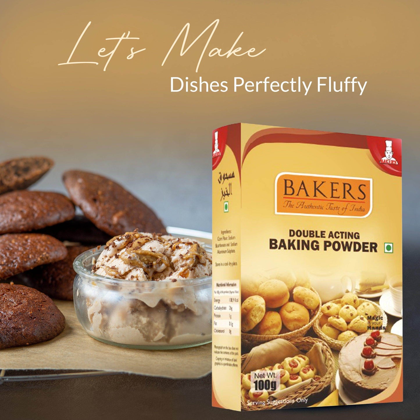 BAKERS Double Acting Baking Powder Pack of 3 (100 gm x 3) - Pluugin Store