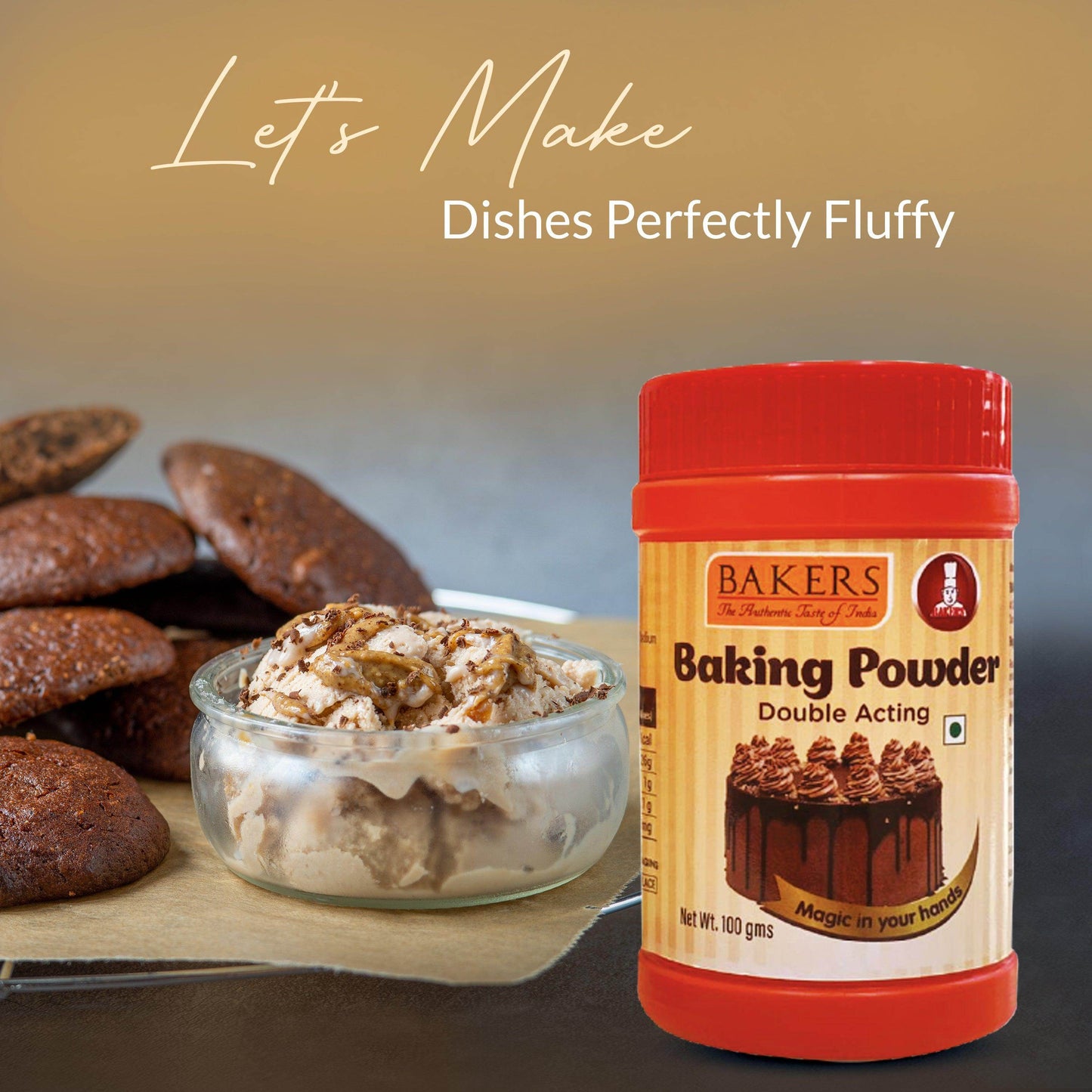 BAKERS Double Acting Baking Powder Pack of 3 (100 gm Jar x 3) - Pluugin Store