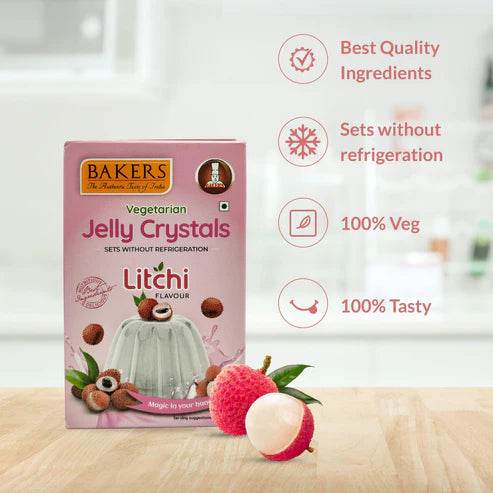 BAKERS COMBO PACK (Jelly Pineapple 85gm, Veg Jelly Strawbery, Litchi 90gm, Ice Cream Butter Scoth Mix Powder 100gm ,Chocolate,Rose Vanilla Milkshake 100gm & Falooda Mango 200gm Instant Mixes) - Pluugin Store
