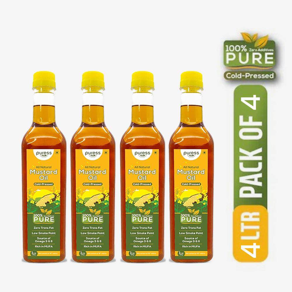 Puress Cold Pressed Mustard Oil Pack 4 - Pluugin Store