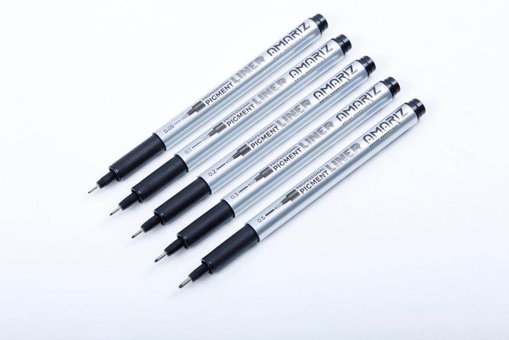 AMARIZ Doms Pigment Fine Point Liner Set Of 5, Black - Pluugin Store