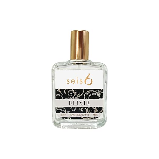 Seis6 Elixir Long- Lasting Eau de Parfum for Men | 50ML | IFRA Certified | Bold & Musky Fragrance with Vetiver & Citrus Notes | No Harsh Alcohols | Safe for All Skin Types| Versatile Wear | Perfect for Gifting Pluugin Store