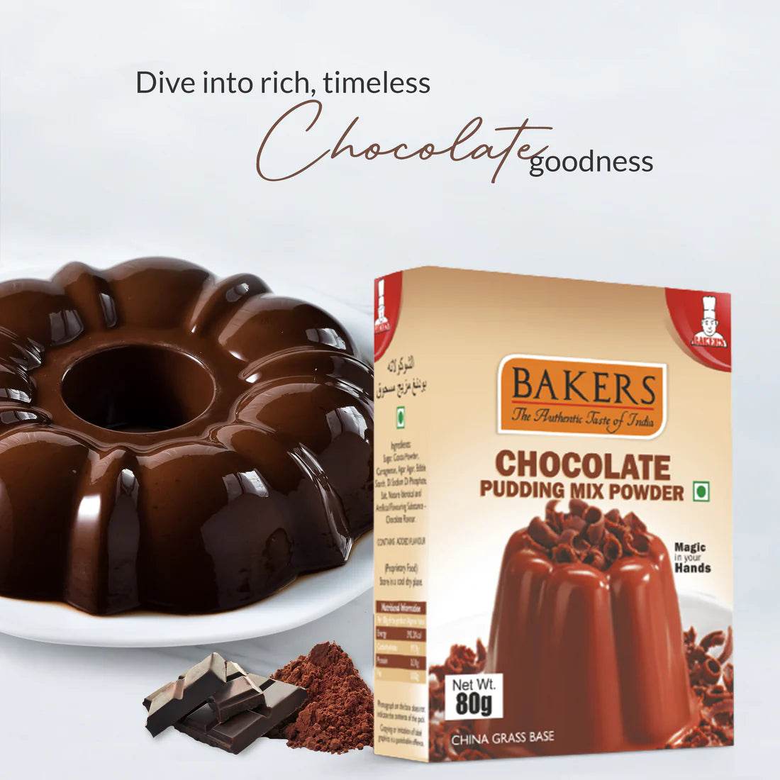PUDDING DELIGHT COMBO 2 - BAKERS Pudding Mix Powder MANGO + CHOCOLATE+ Pineapple Flavour - Pluugin Store