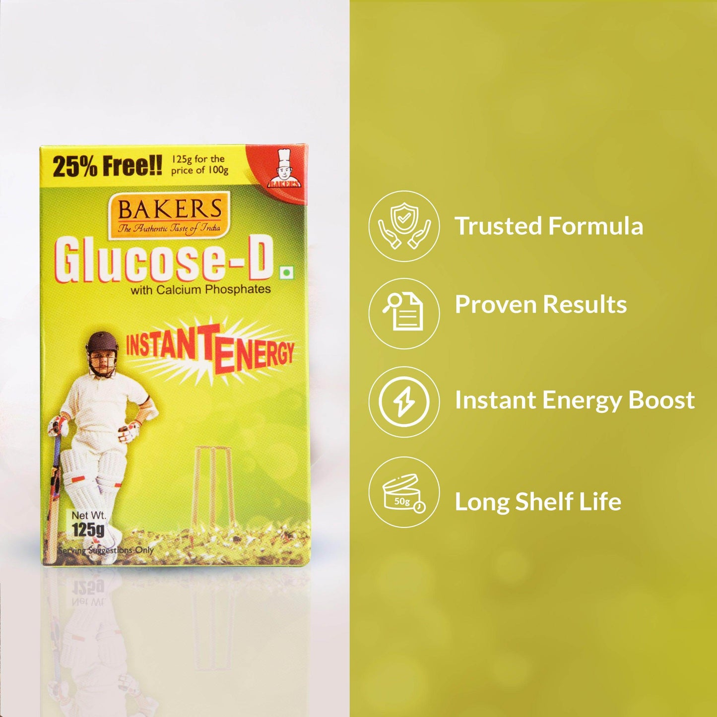 BAKERS Glucose D Instant Energy Glucose Powder 125gm - Pluugin Store