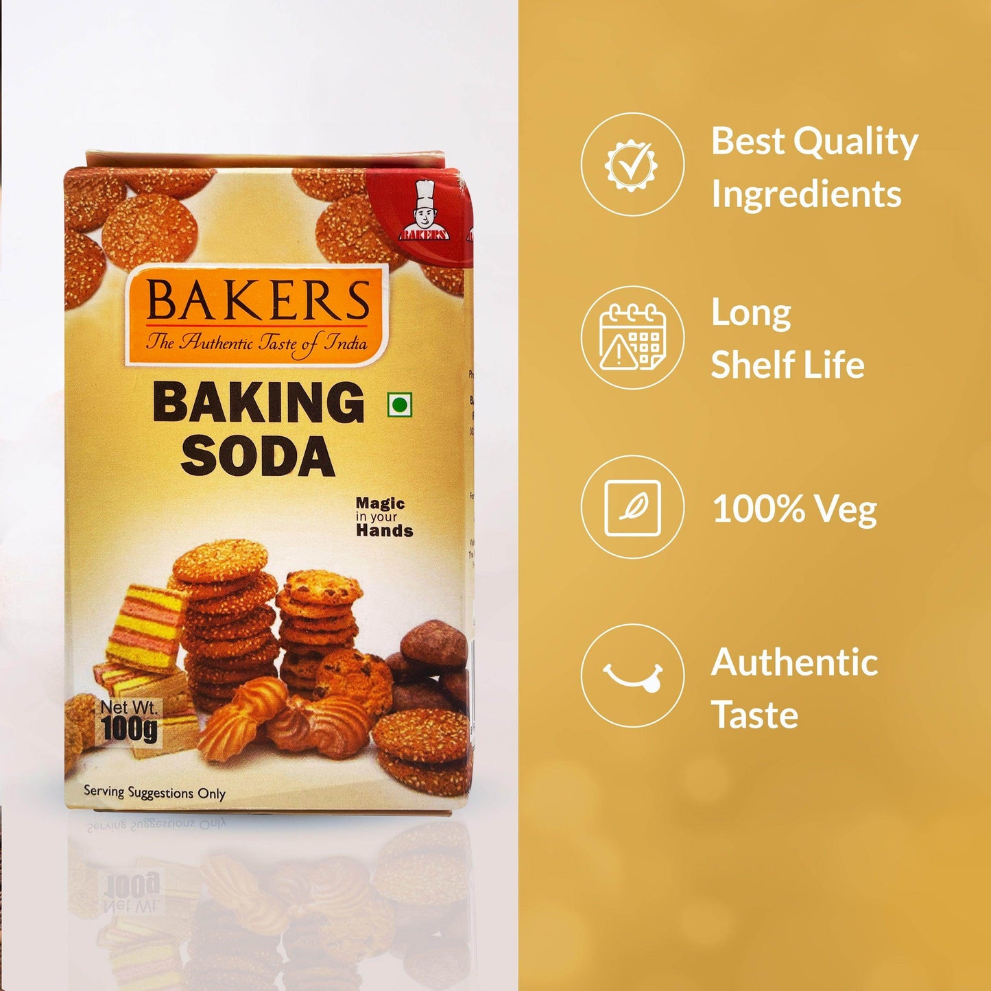 BAKERS Baking Soda Pack of 3 (100 gm x 3) - Pluugin Store