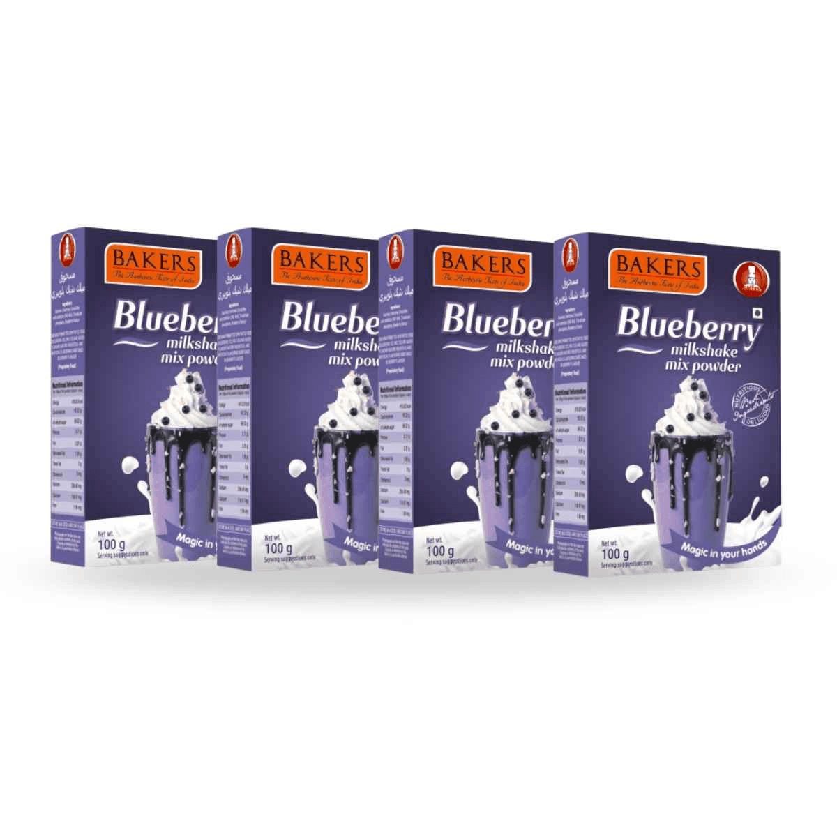 BAKERS Milkshake Mix Powder Blueberry Flavour 100gm - Pluugin Store
