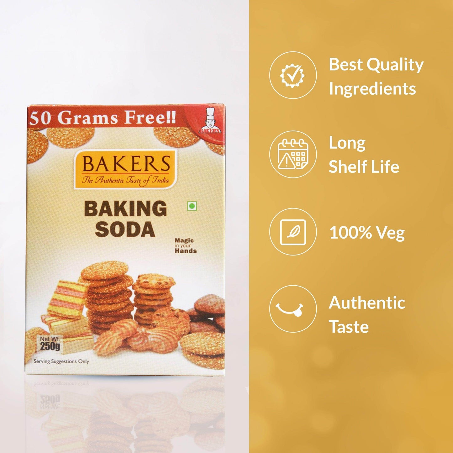 BAKERS Baking Soda Pack of 3 (250 gm x 3) - Pluugin Store