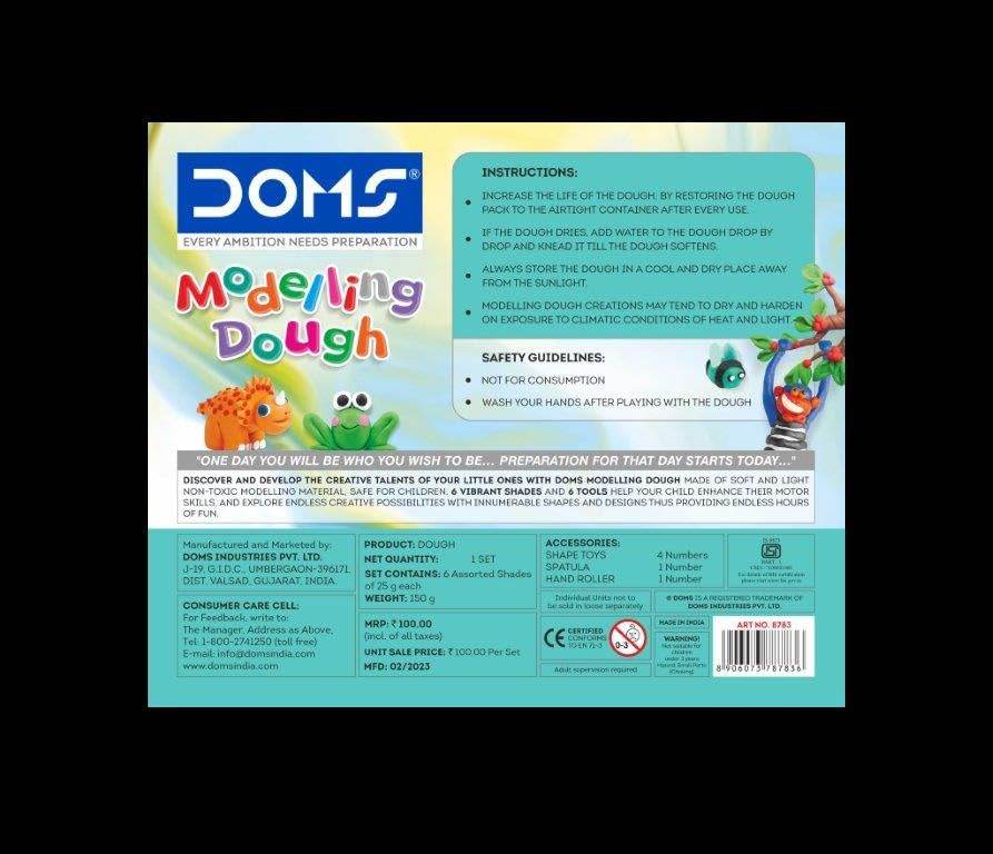 DOMS Modelling Dough 6 Shades(150 GM) 60 - Pluugin Store