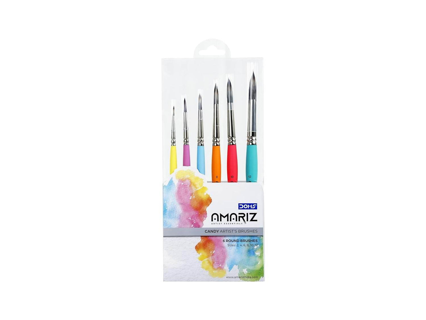 DOMS AMARIZ Candy Brush Round Set of 6 | Sizes 2, 4, 6, 8, 10, 12 - Pluugin Store